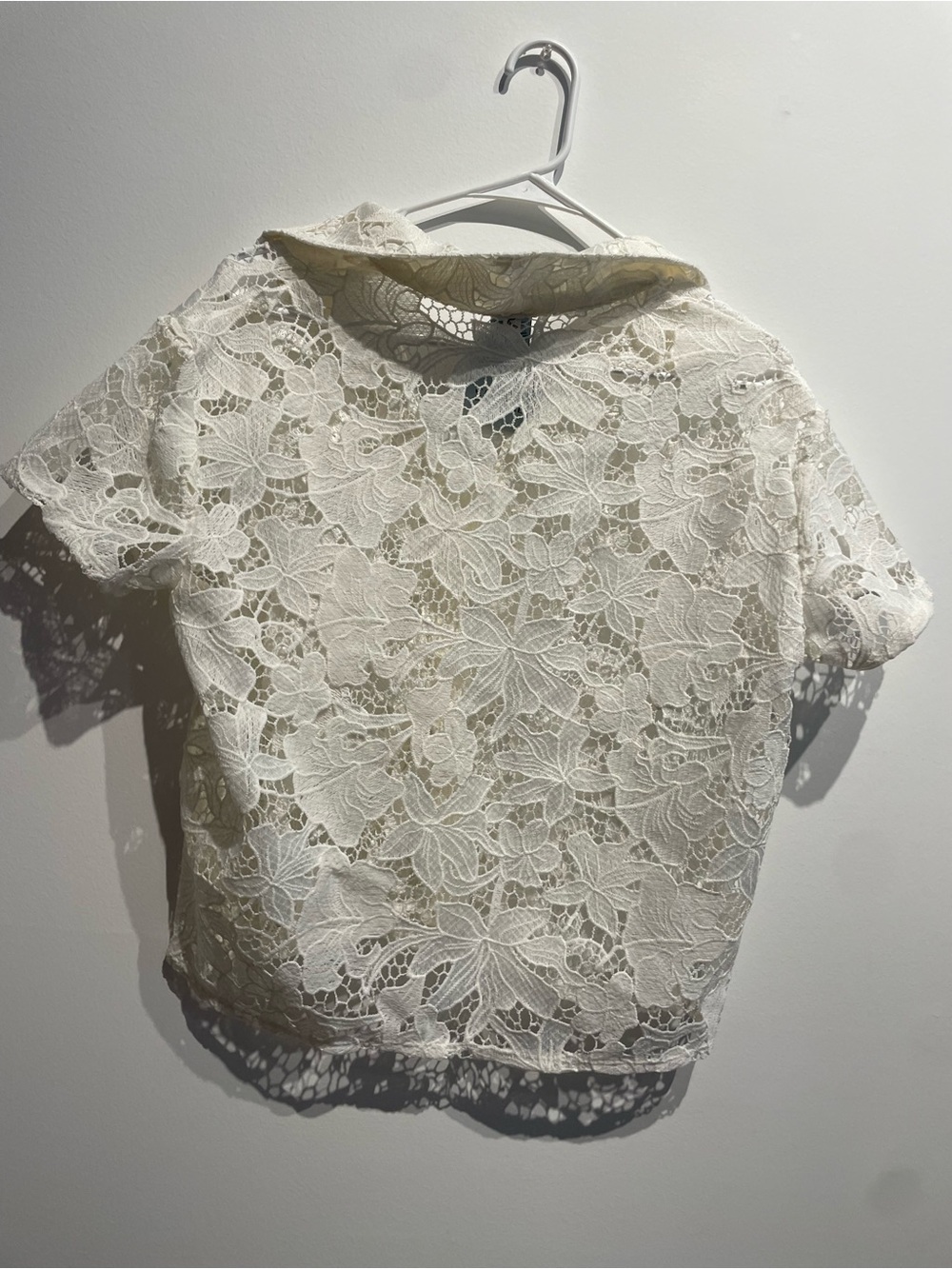Shade & Shore Women's Eyelet Swim Cover up Shirt Cream Small NWT - Picture 2 of 4